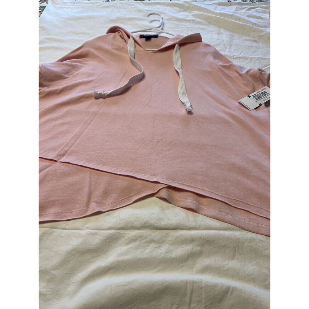 NWT $112 Karen Kane Women's Large Pink Long Sleeve Sweatshirt Hoodie - Picture 8 of 12